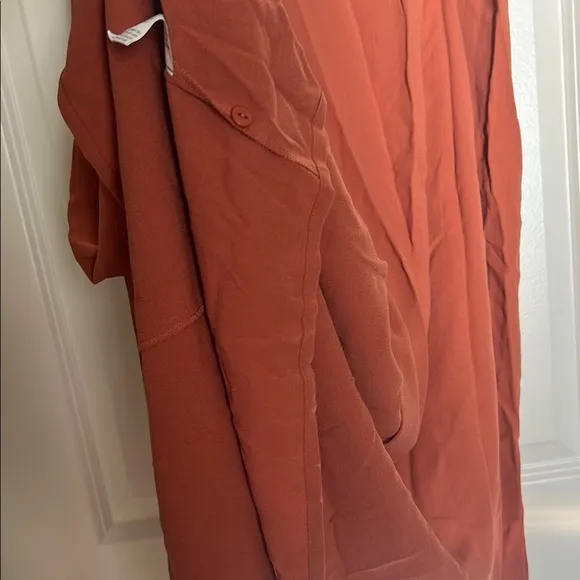 100% Silk Elegant Rust Skirt NWT