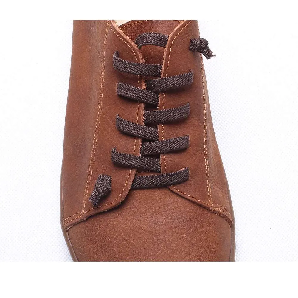 (35-46)Women Shoes Flat 100% Authentic Leather Plain toe Lace up Ladies Shoes Flats Woman Moccasins Female Footwear (5188-6)