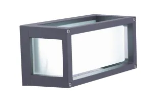 4lite Outdoor LED Surface Brick Wall Light IP54 7w 302lm Graphite Cool White