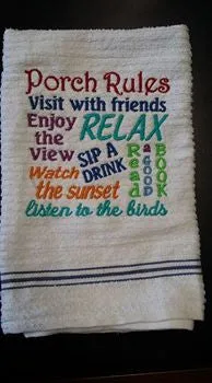 AGD 2588 Porch Rules