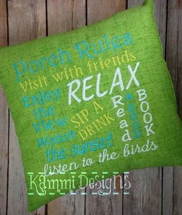 AGD 2588 Porch Rules