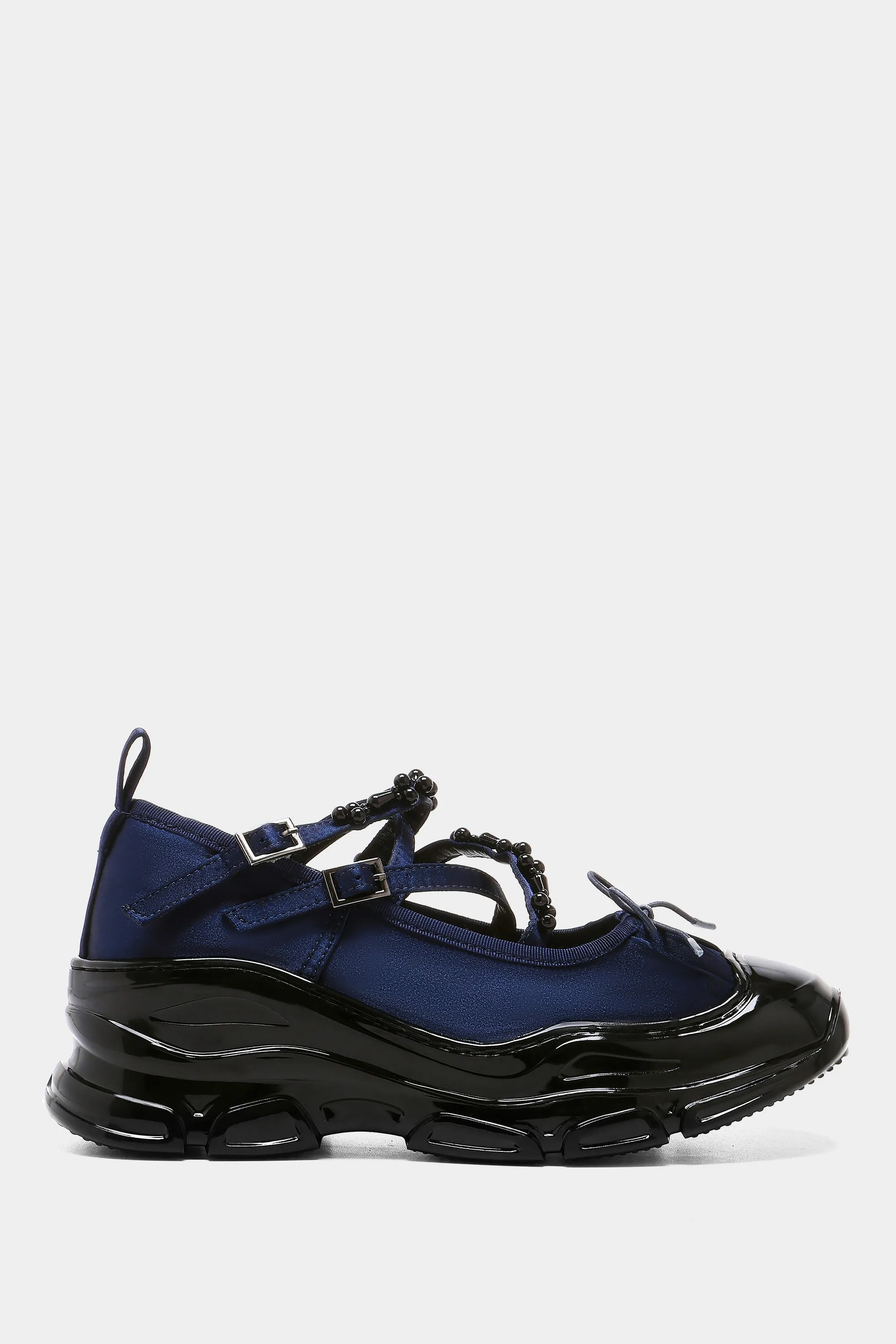 Ballet Sneakers - Navy Blue with Pearls