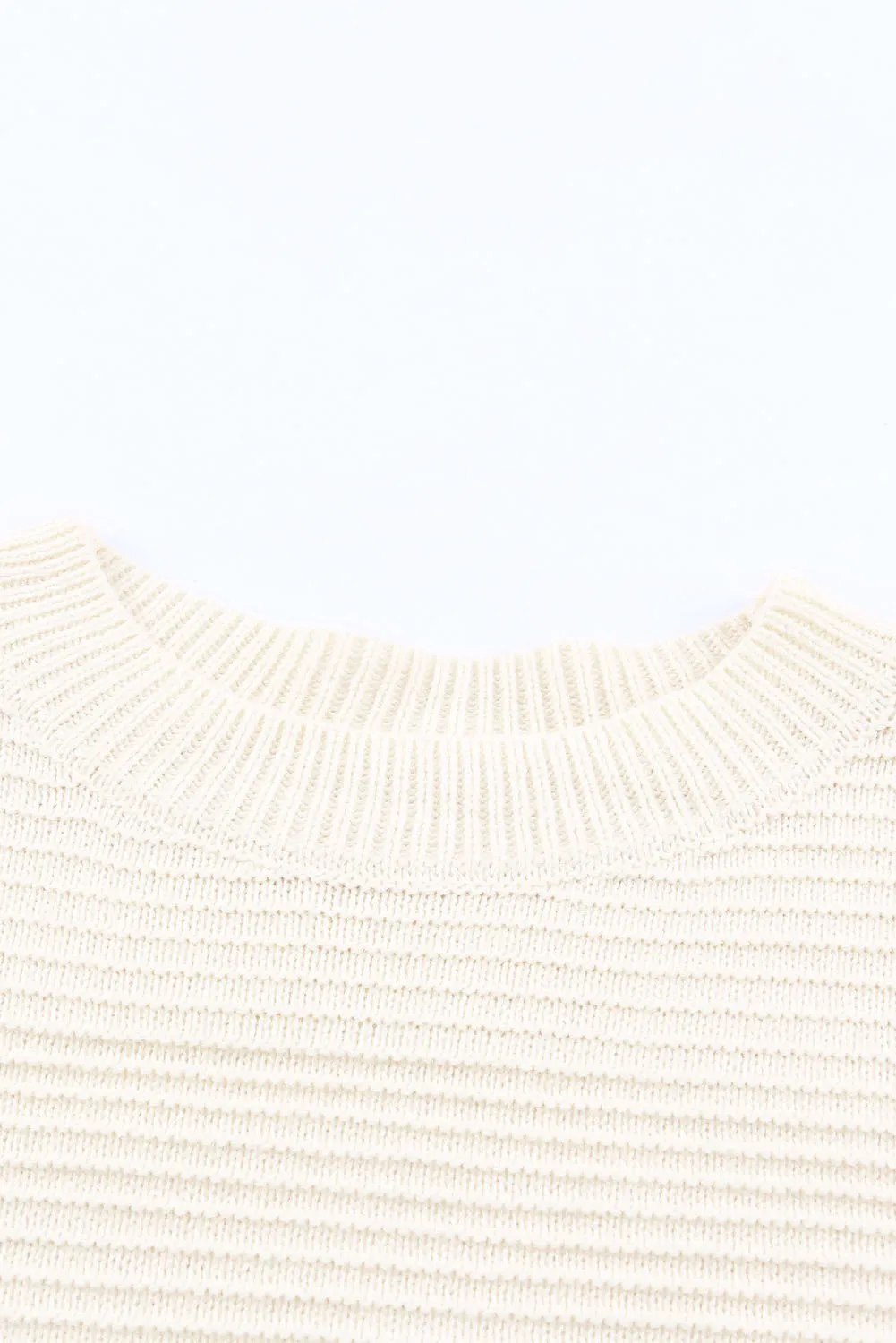 Buttoned Shoulder Drop Shoulder Striped Sweater