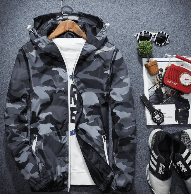 Camouflage Windbreaker Jacket