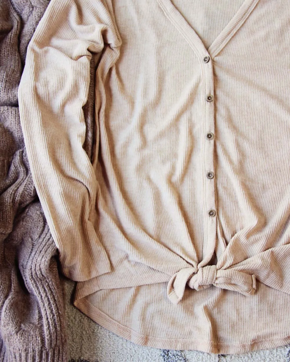 Cozy Tie Thermal in Cream