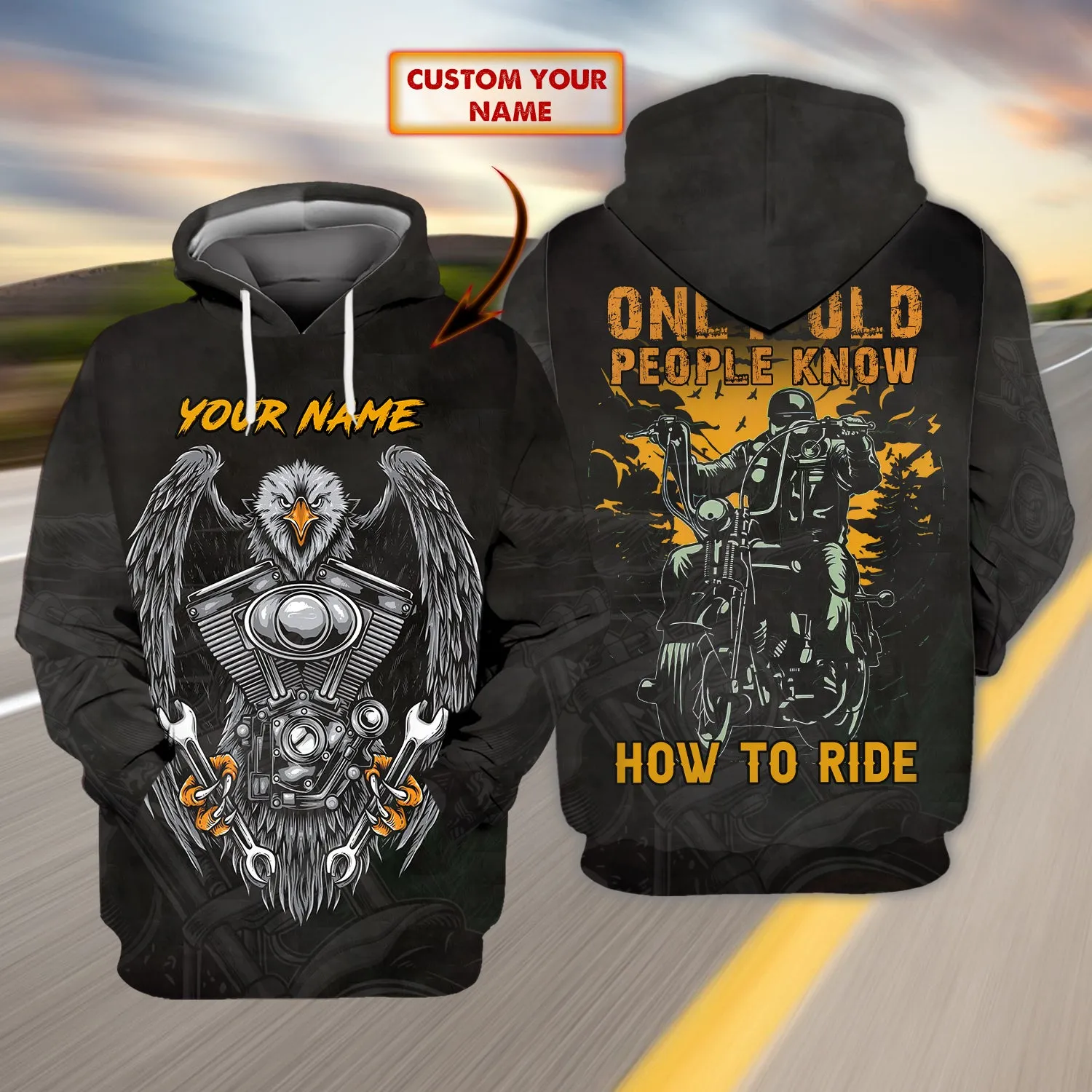 Custom Name-Hoodie- Only old people know how to ride-HTV