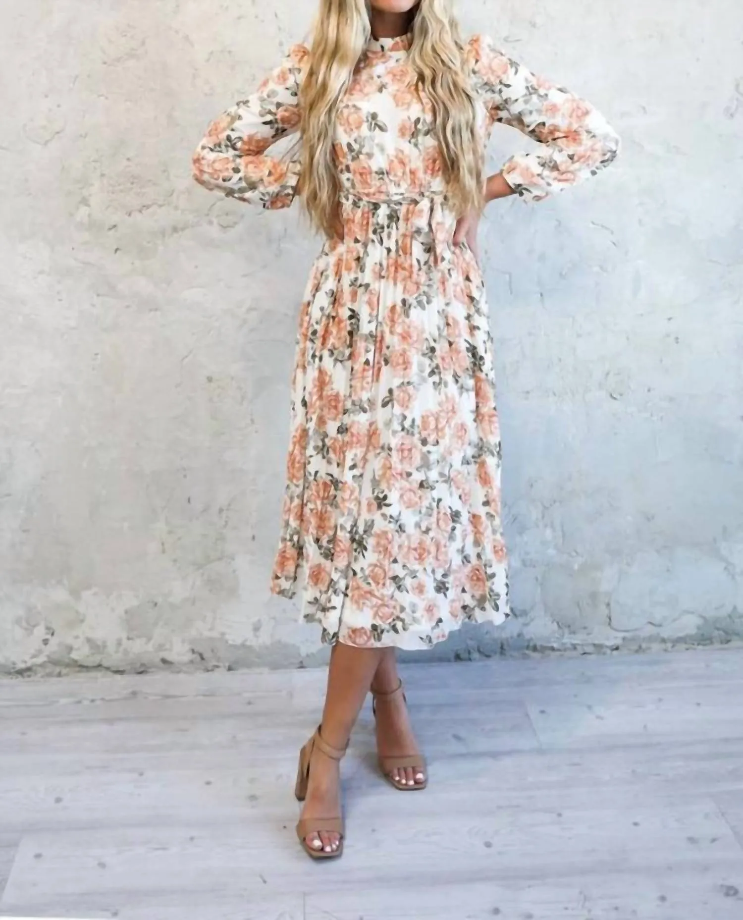 Felicity Rose Dress In Cream Multi