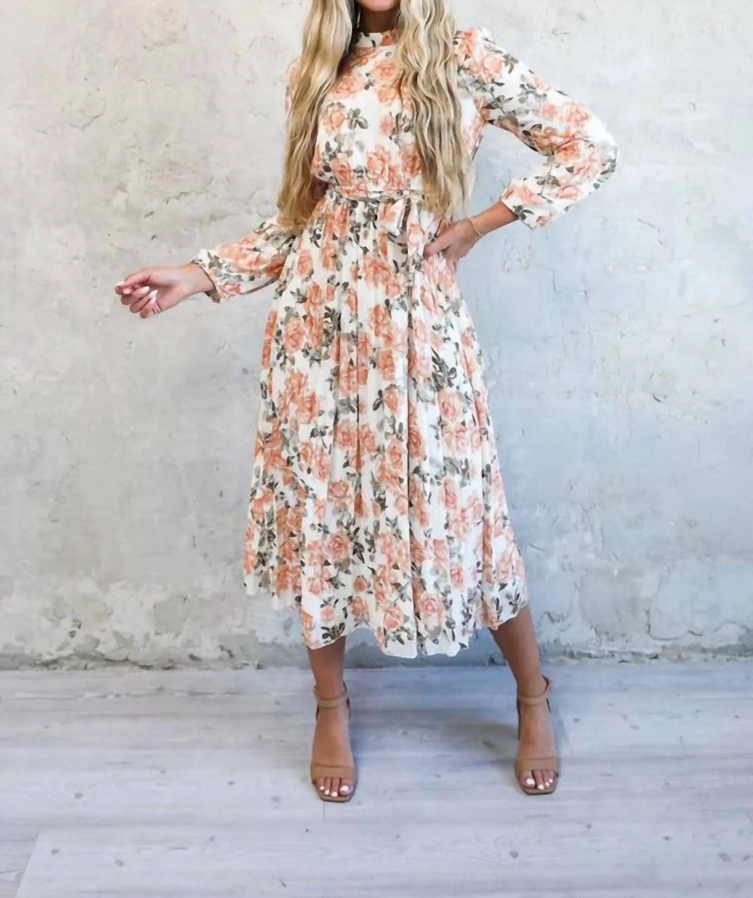 Felicity Rose Dress In Cream Multi