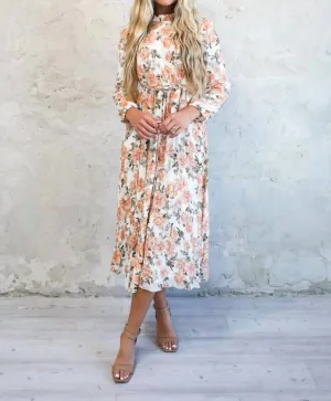 Felicity Rose Dress In Cream Multi