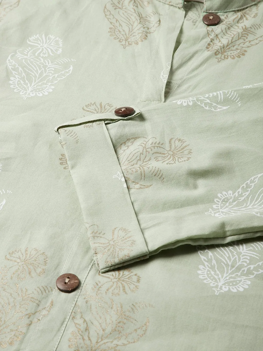 Green Print Kurta