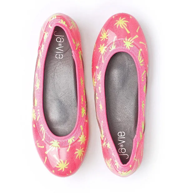 ja-vie palm tree jelly flats shoes