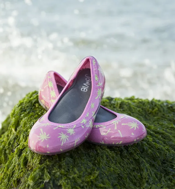 ja-vie palm tree jelly flats shoes