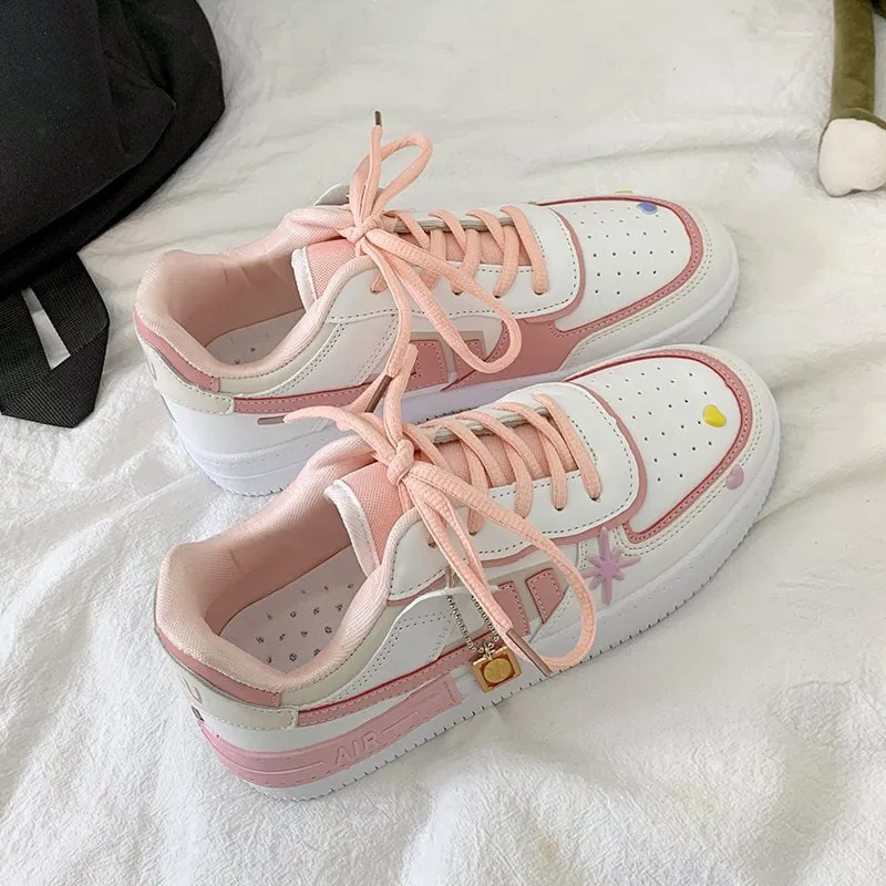 Kawaii Pastel Aesthetic Platform Trainers