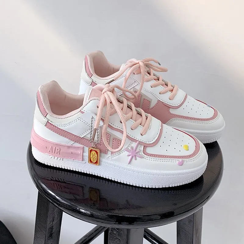 Kawaii Pastel Aesthetic Platform Trainers