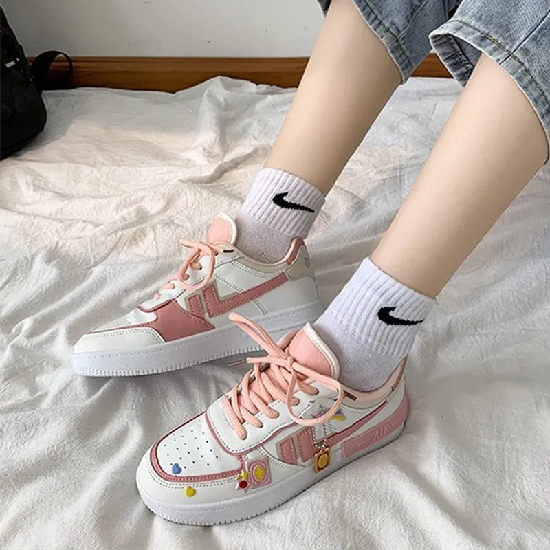 Kawaii Pastel Aesthetic Platform Trainers