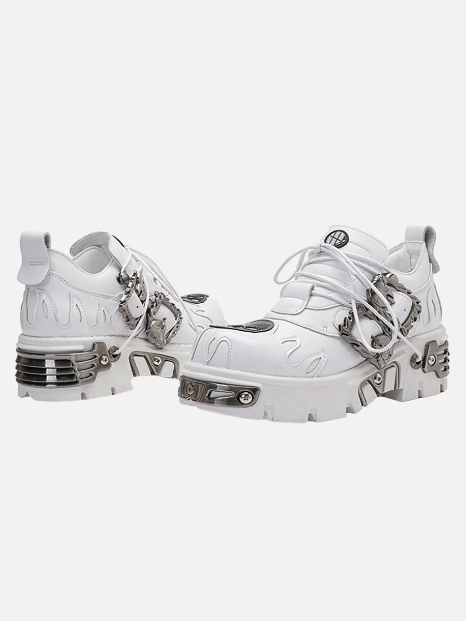 Kicksteria - Dark Metal Heavy-soled Small Leather Shoes