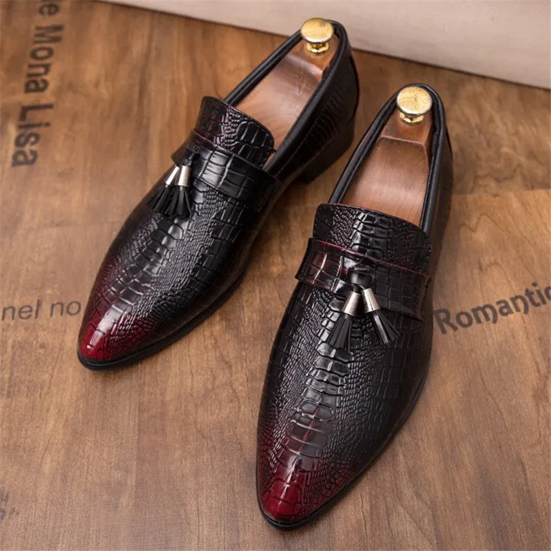 Men Faux Leather Casual Loafers Driving Flats Shoes