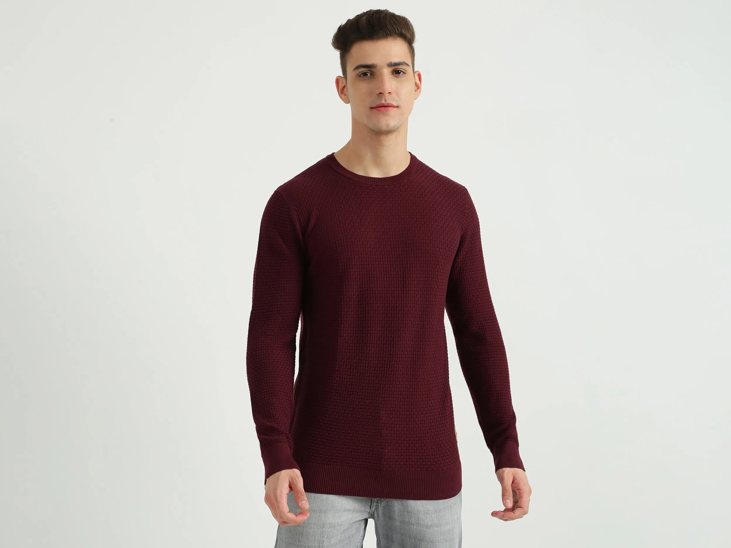 Mens Long Sleeve Solid Sweatshirt