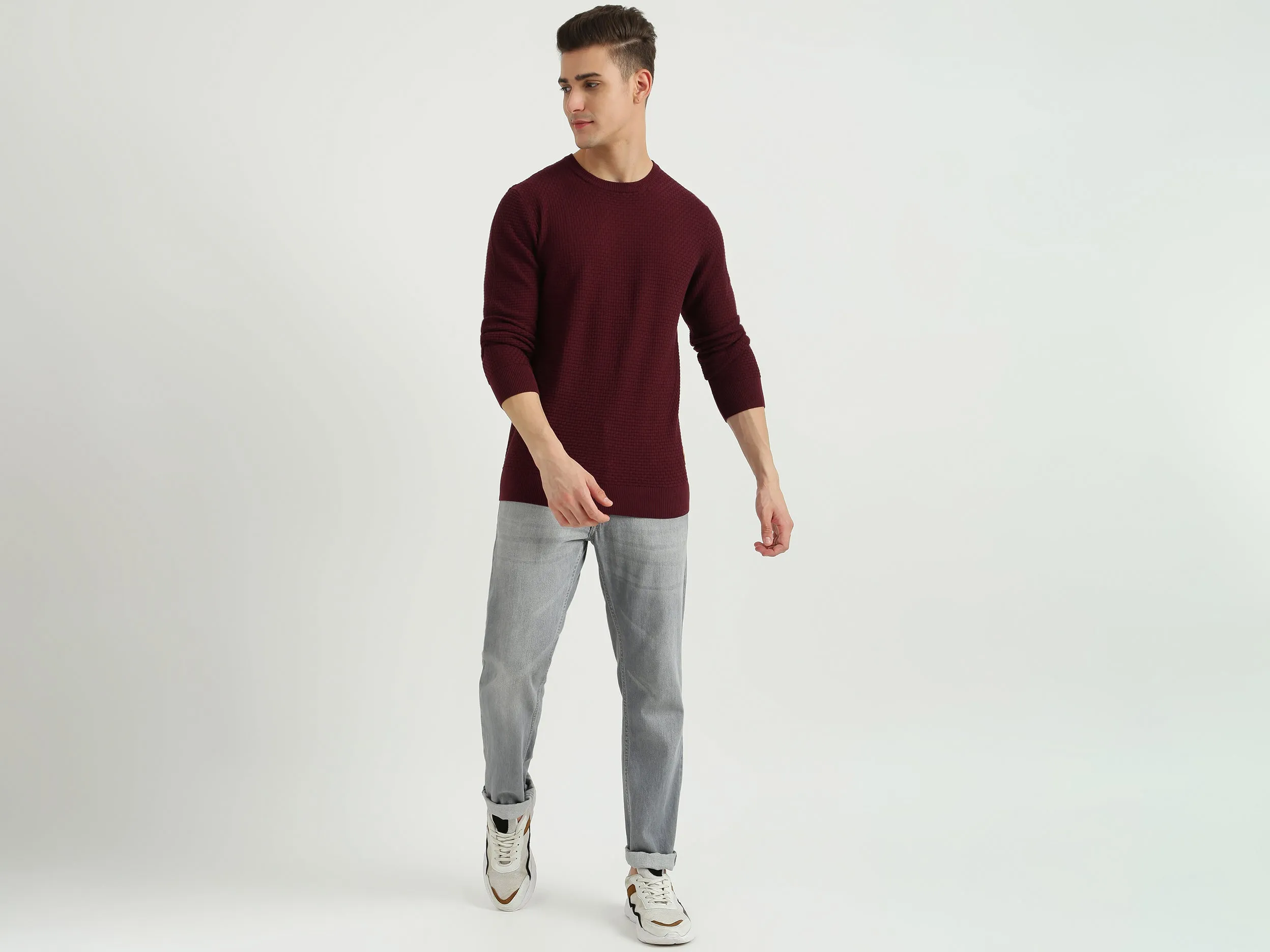 Mens Long Sleeve Solid Sweatshirt