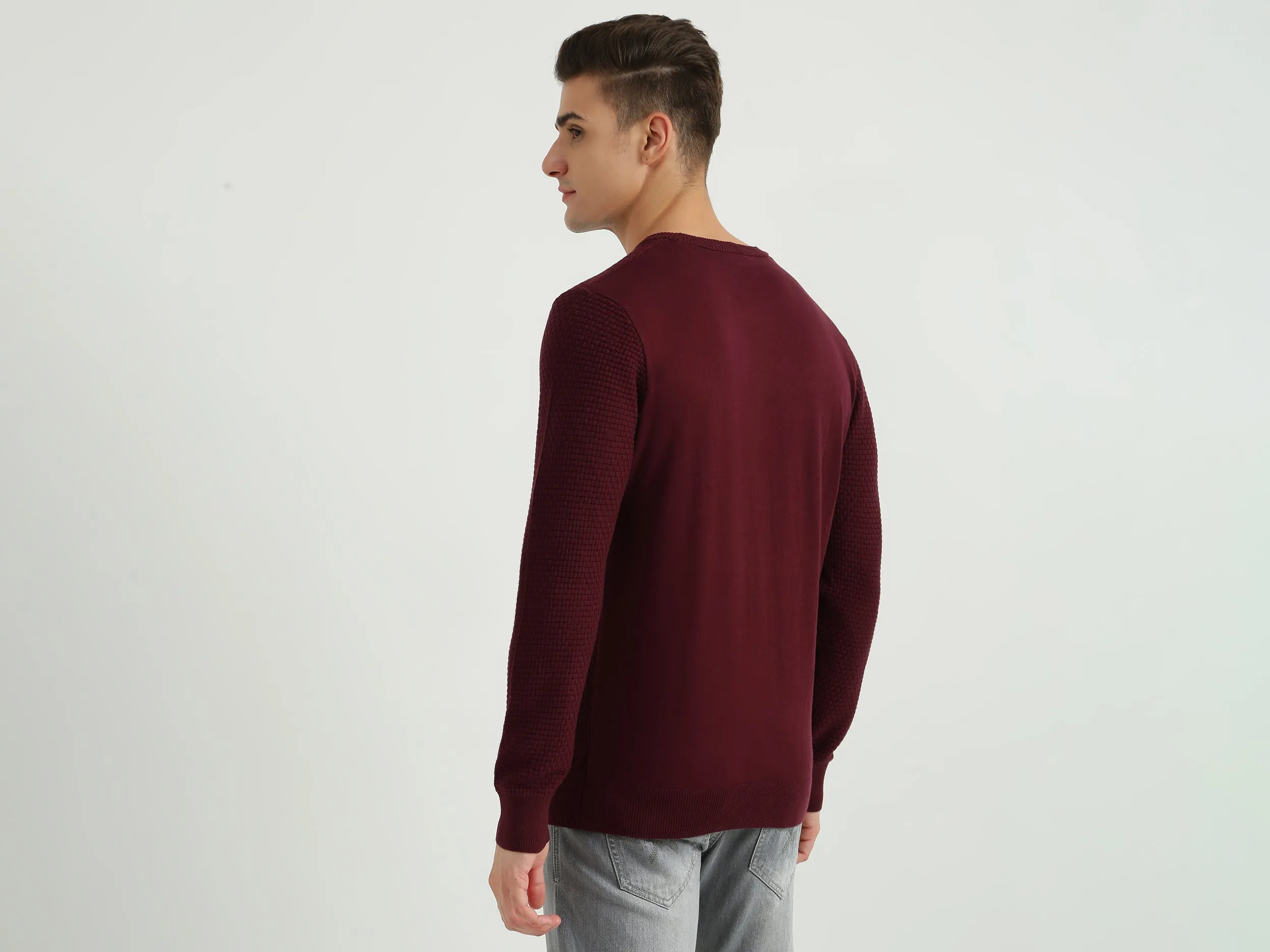 Mens Long Sleeve Solid Sweatshirt