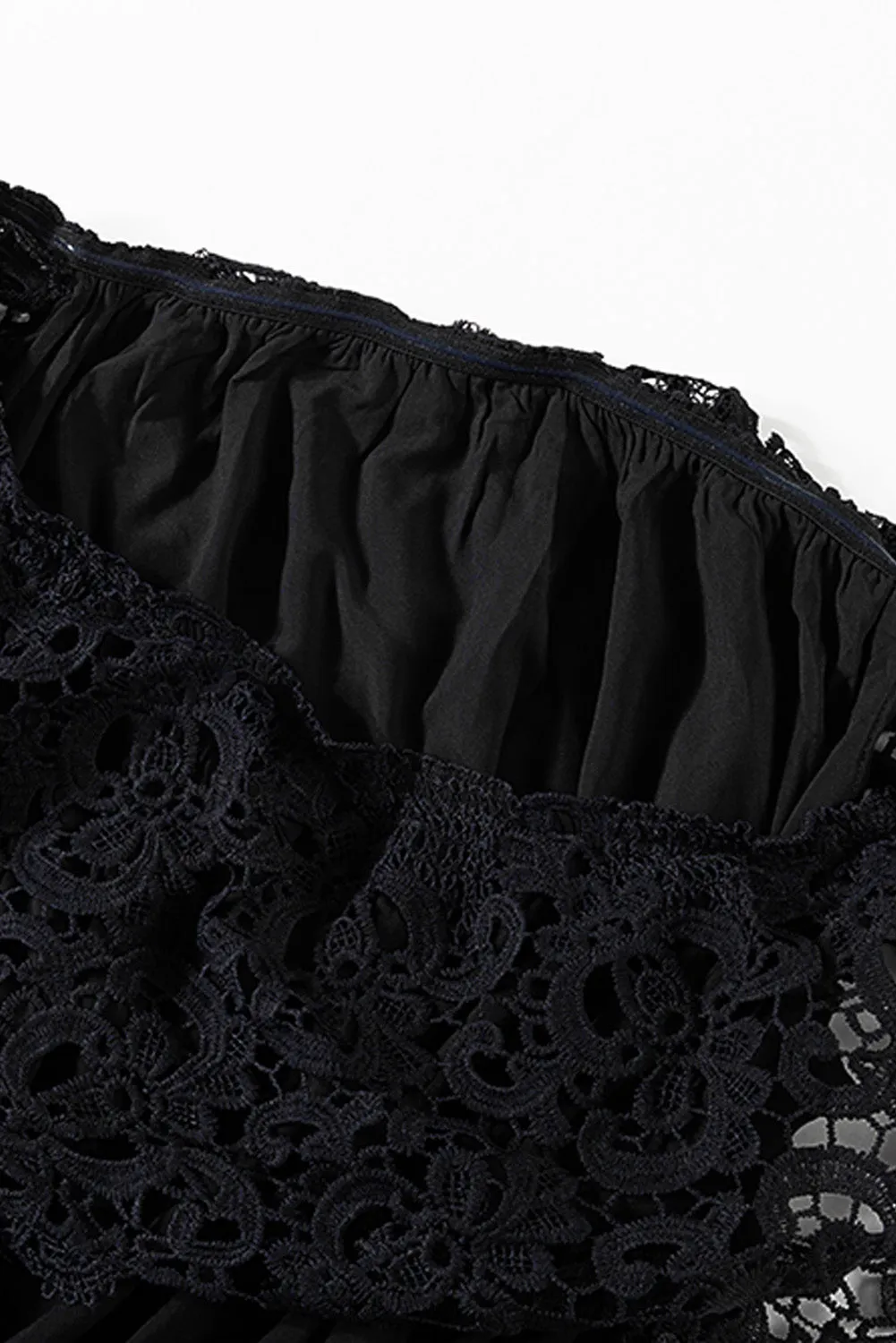 Off-the-shoulder Lace Sleeves Plus size Dress