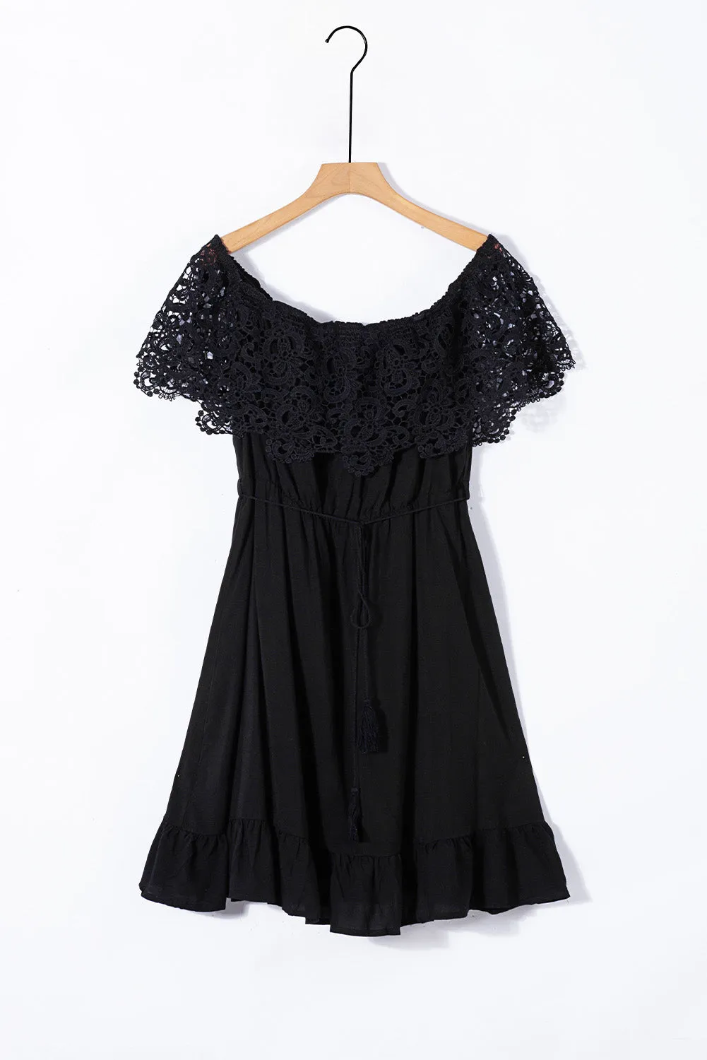 Off-the-shoulder Lace Sleeves Plus size Dress