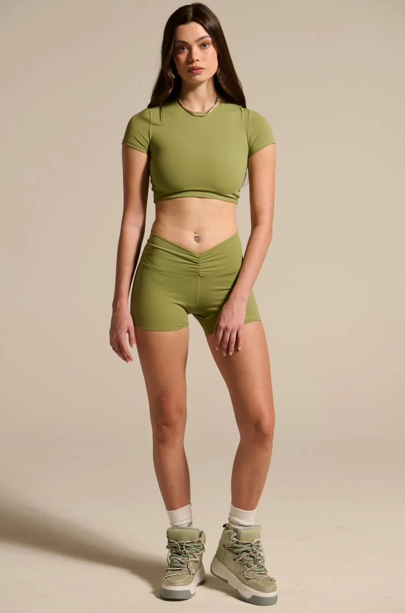 PAXTON SEXY RUCHED BIKER SHORTS