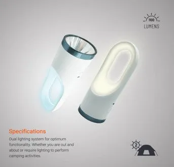Porodo - 2 in 1 Multi-Function Outdoor FlashLight