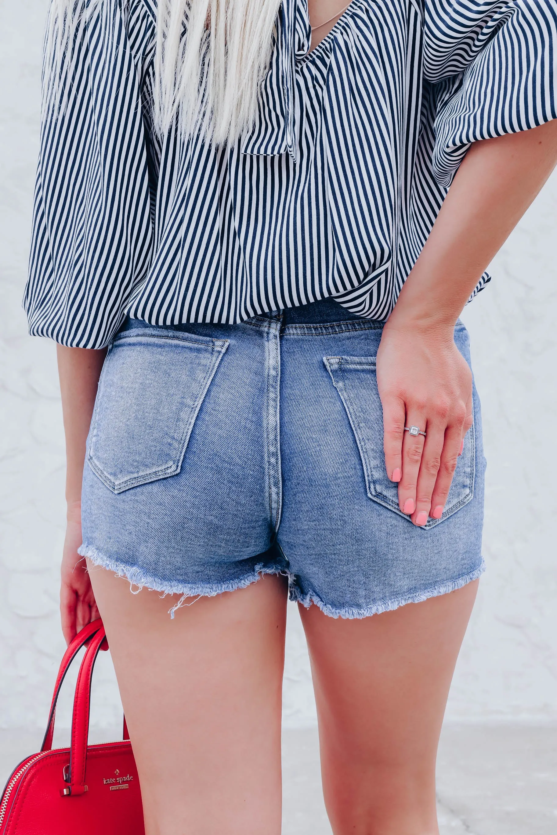 Rachel Button Up Denim Shorts