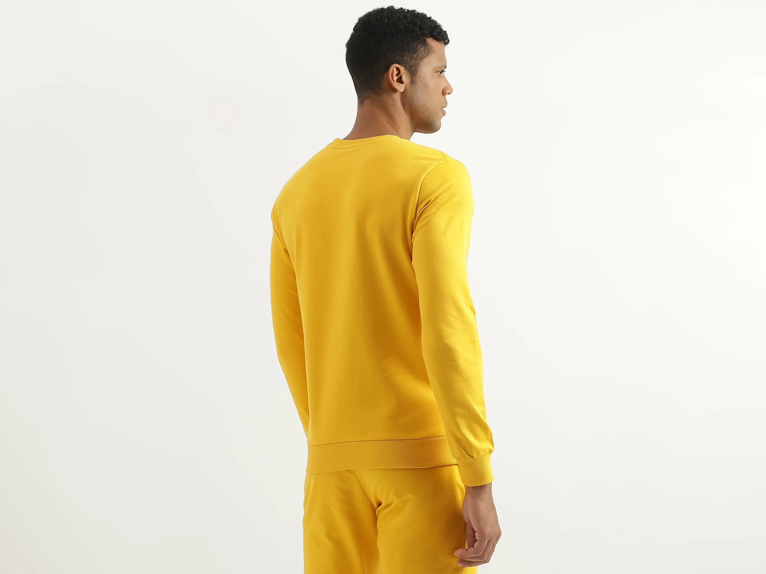Regular Fit Round Neck Printed Sweatshirt