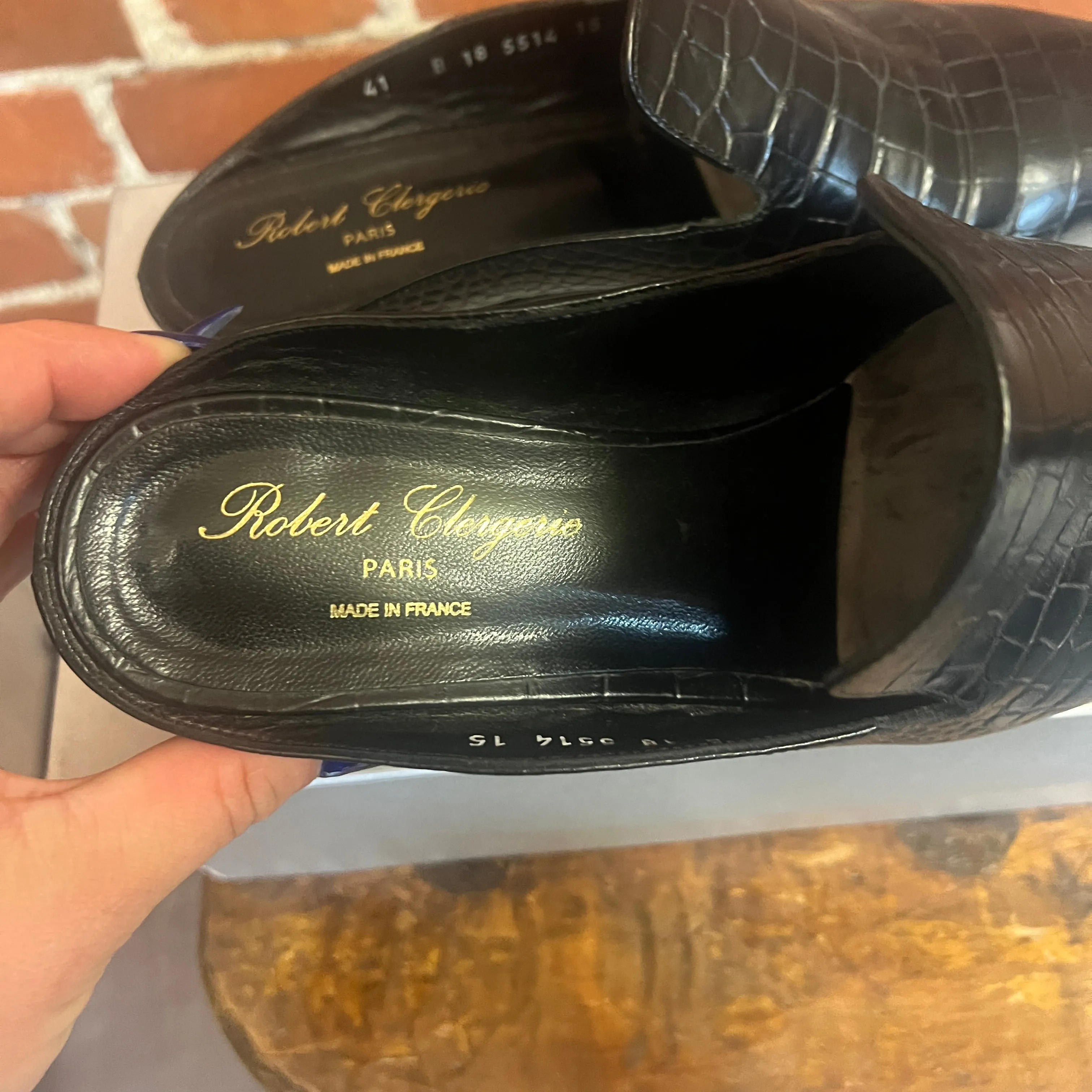 ROBERT CLERGIERE leather mules 41