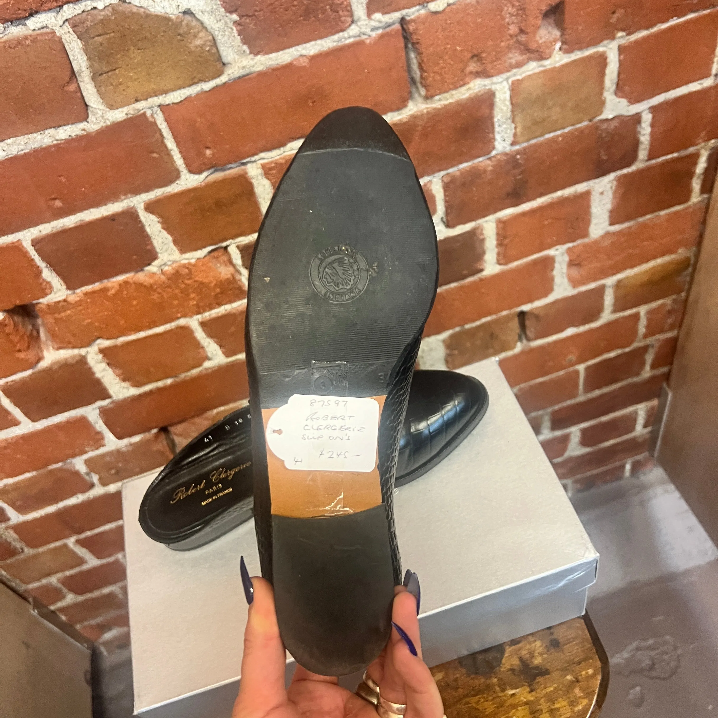 ROBERT CLERGIERE leather mules 41