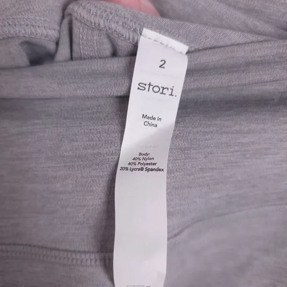 Stori Perserverance Fitted 7” Short Heathered Ash Biker Active Wear Size 2 New