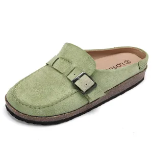 Women Casual Round Toe Backless Flats
