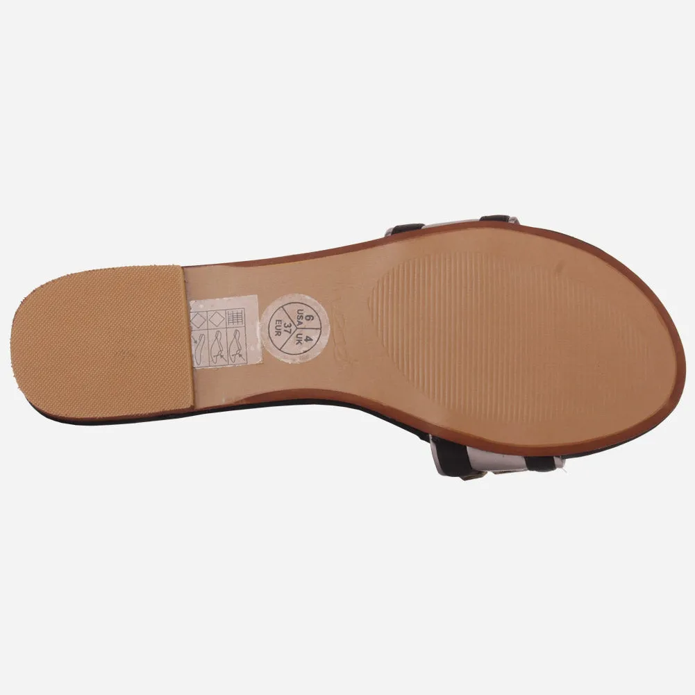 Women "IRINA" Gemstone Wide Fit Backless Slippers